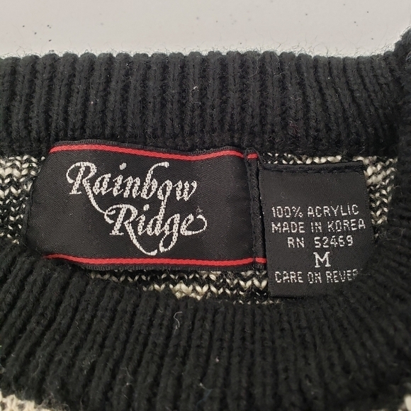 Rainbow Ridge Animal Print Acrylic Sweater Vintage Korea Womens Size Medium - Picture 5 of 6
